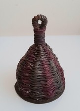 Vintage African Ghanaian Hand Made Seed Woven Caxixi Shaker Instrument