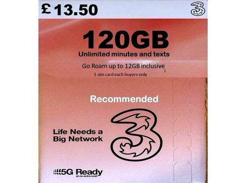 Sim card three - uk, 3g