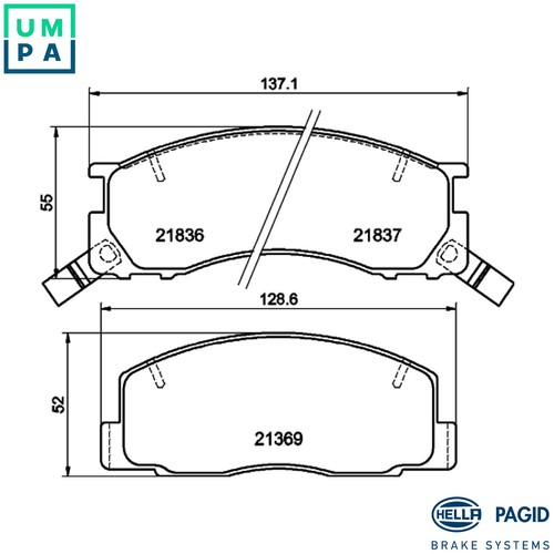 Brake pad set disc - brake,