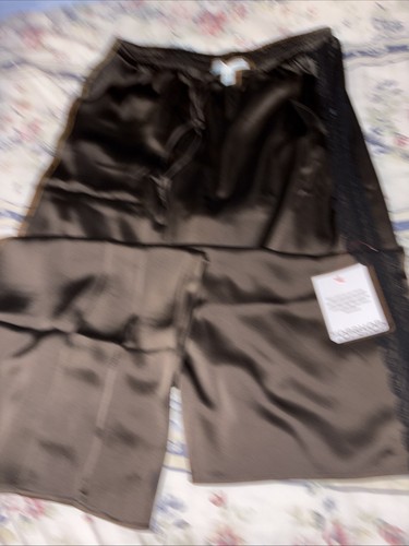 Ladies black silk track suit - black,