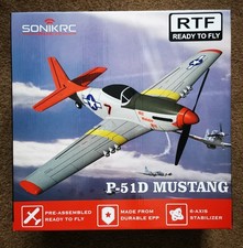 Sonic RC P-51 Mustang Gyro Stabilised Ready To Fly RC Plane Brand New Stock 