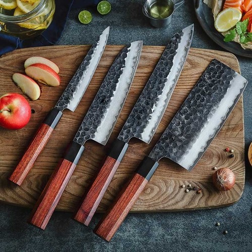 4piece hand forged damascus - 4piece,