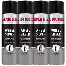 Simoniz Wheel Silver Paint Acrylic Aerosol Spray Paint 500mL SIMW50D x4
