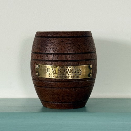 Vintage hms ganges - teak, barrel