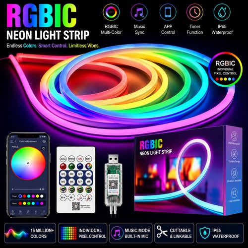 Rgb led neon strip lights - led,