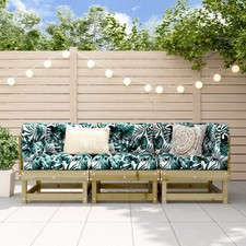 Garden Corner Sofa 3pc Solid