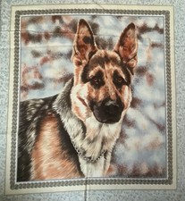 Alsatian Dog Cushion Panel
