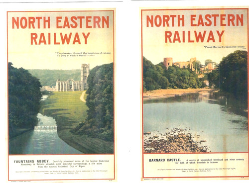 Railway poster 2 postcards - ,