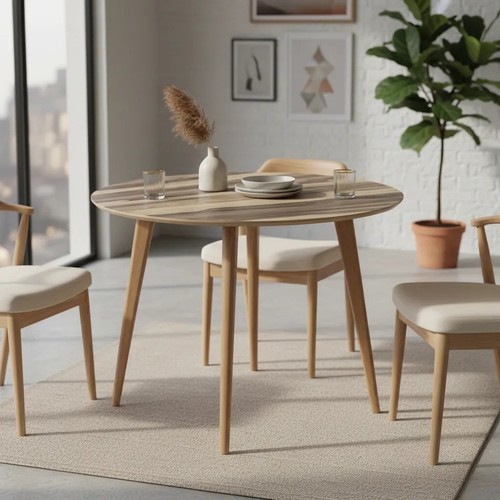 Round dining table - table, handmade