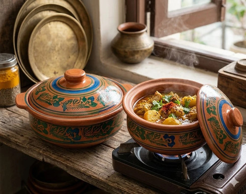 24cm clay cooking pot - x, 24cm,