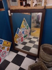 Industrial Vintage Wooden & Metal Mirror / A One Off Refurbished Pub Sign 