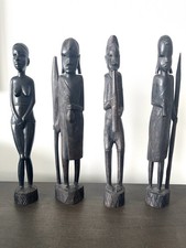 4 Vintage Hand Carved BESMO