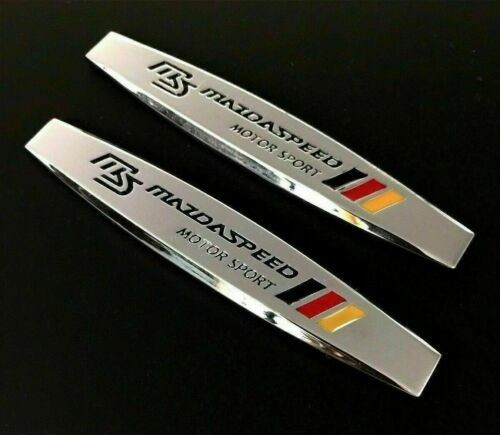 Mazdaspeed chrome metal car - 2x,