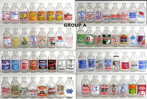 Vintage milk bottle - vintage, 1980's