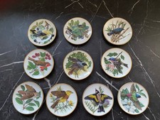 Songbirds Of The World Franklin Porcelain Mini Plate Collection x10 Limited 1991