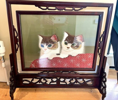 Chinese silk embroidery - silk, panel