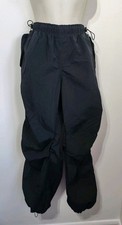 Bershka black parachute pants