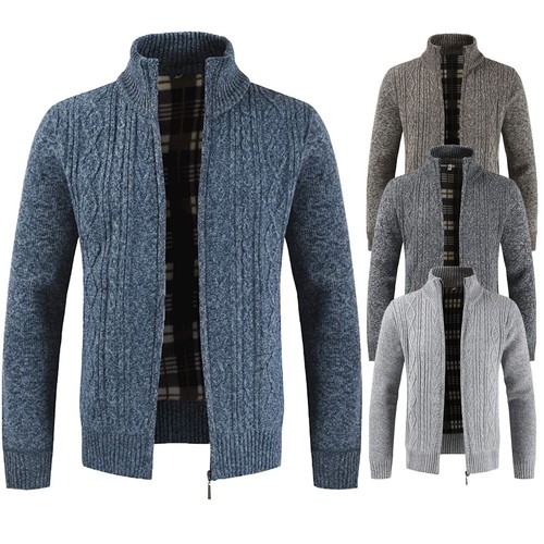 Mens zip thick fleece - zip,
