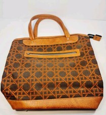 Vintage Brown/Black/Yellow Hilmar Manchester Women's Bucket Bag, Shopping Bag