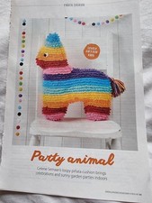 CELENE SEMAAN PARTY ANIMAL PINATA CUSHION 40 X 35CM CROCHET PATTERN SEE DESC