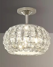 JOHN LEWIS VENUS CRYSTAL SEMI FLUSH CEILING LIGHT CROME