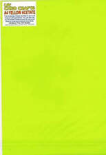 A4 Yellow Acetate 200 Micron x 5 Sheets - Coloured, Dyslexia, Transparent Film