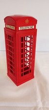 Red Metal Telephone Money Box