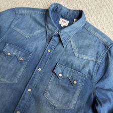 Levis Denim Shirt Mens Medium