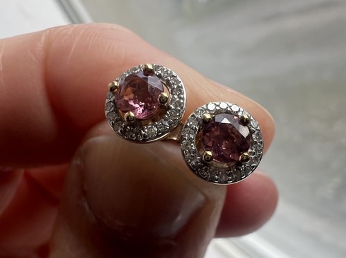 9ct gold studs pink - 9ct,