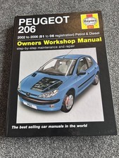Haynes Manual Peugeot 206 (2002-2006) Petrol & Diesel hardback 51-06 Reg