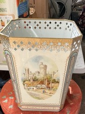 Worcester Ware English castlesScenes Vintage 50s Retro Bin Tin Shabby Chic 