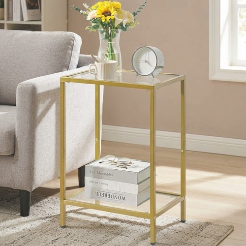 Luxurious gold side table with - luxurious,