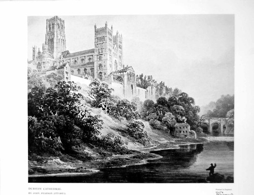 Antique old print durham - antique,