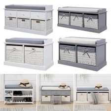 Nordic Wooden Storage Bench