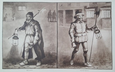 MEDEIVAL BELLMAN NIGHT WATCHMAN Retro Children's School Poster Vintage 1920s30s