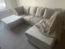 Large Soft Light Grey Modular Sofa Settee Living Room Furniture NEW UNUSED