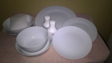 9x all  WHITE CROCKERY,  mixed