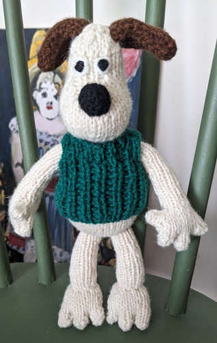 Hand knitted wallace gromit - knitted,