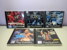 Sony PlayStation 1 PS1 WWF/WCW Games Bundle X5