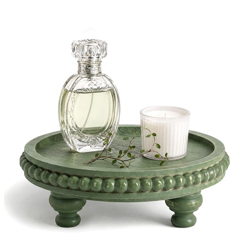 Beaded wood riser pedestal - riser,,