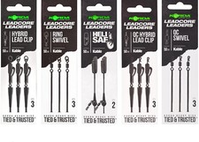 Korda Kable Leadcore Leader Hybrid Lead Clip Ring QC, Ring Swivel, Heli Safe