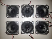 Small Speakers 5.6cm dia (6cm Sq) 8 Ohm 2 W MINT Condition Used Tested Set of 6