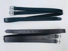 STIRRUP LEATHER ENGLISH QUALITY BLACK & BROWN SOFT SUPPLE KIDS ADULTS ALL SIZES