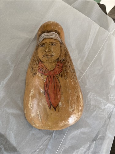 Handcrafted painted half gourd - handcrafted,