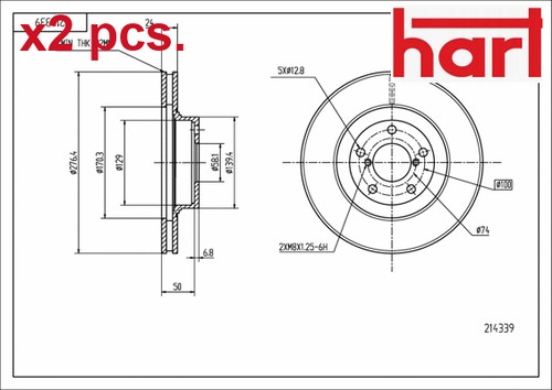 Pcs front brake disc set - pcs,