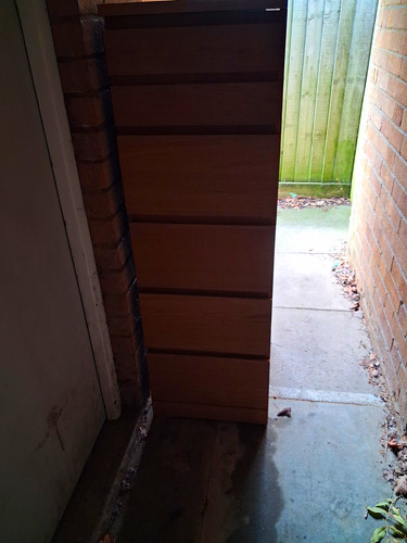 Tall freestanding wooden chest - wooden,