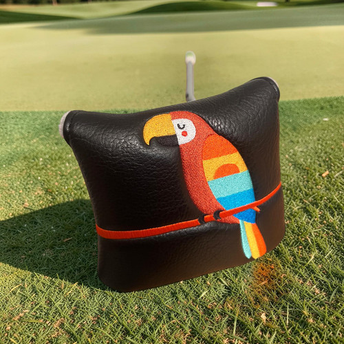 Colorful parrot golf mallet - parrot,