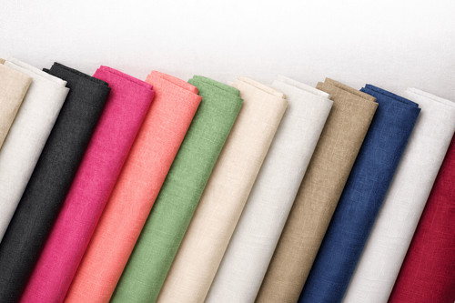 Linen look cotton fabric - fabric, 100%