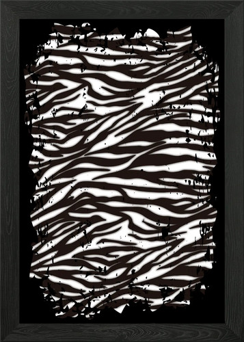 Zebra skin fur framed - zebra,