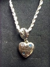 925 Silver Family Heart Locket With Chain, Boxed. Gift ,mothers,Christmas.
